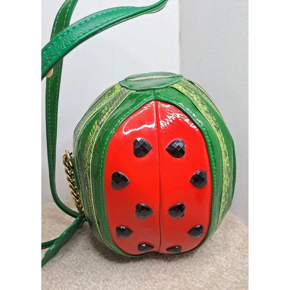 Betsey Johnson Kitsch Thanks A Melon Watermelon Crossbody Bag Purse Rare